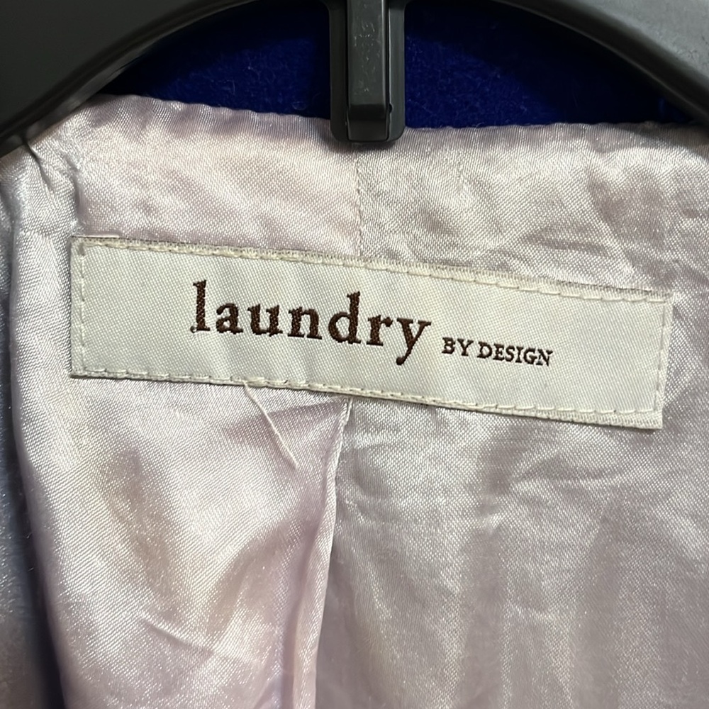 Laundry by Design coat women’s med/large purple wool fit & flare style old money - Picture 14 of 16